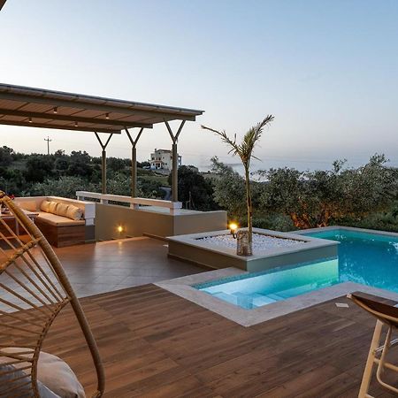 Rizes Villa With Jacuzzi & Heated Pool Agia Triada エクステリア 写真