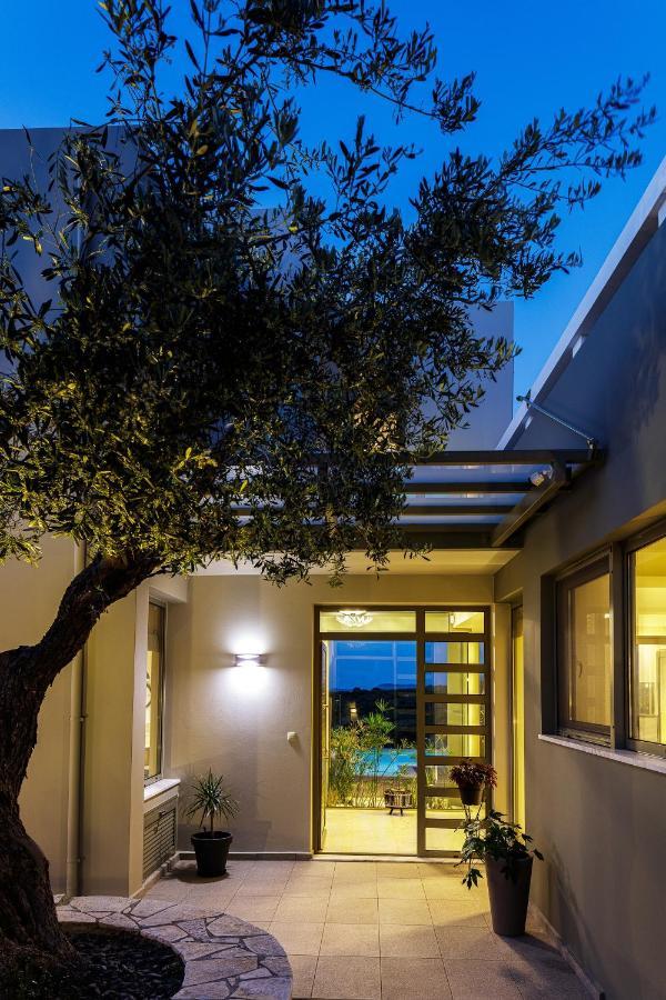 Rizes Villa With Jacuzzi & Heated Pool Agia Triada エクステリア 写真
