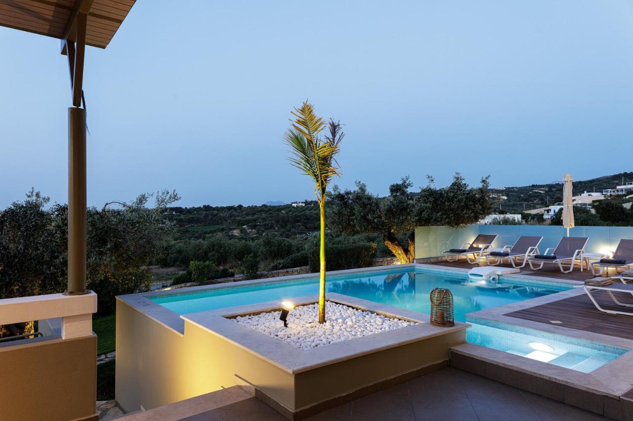 Rizes Villa With Jacuzzi & Heated Pool Agia Triada エクステリア 写真
