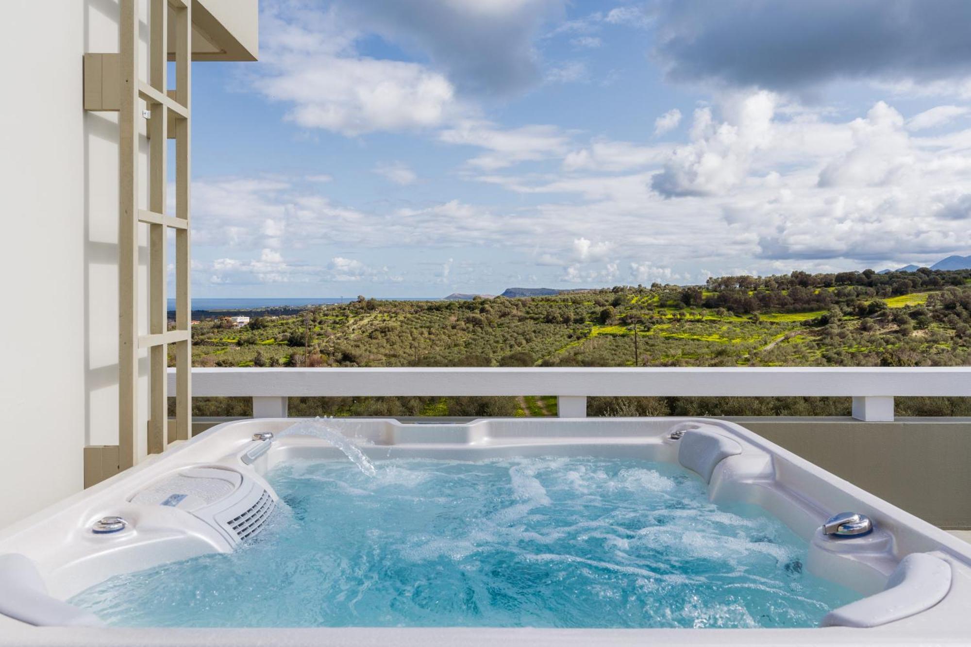 Rizes Villa With Jacuzzi & Heated Pool Agia Triada エクステリア 写真