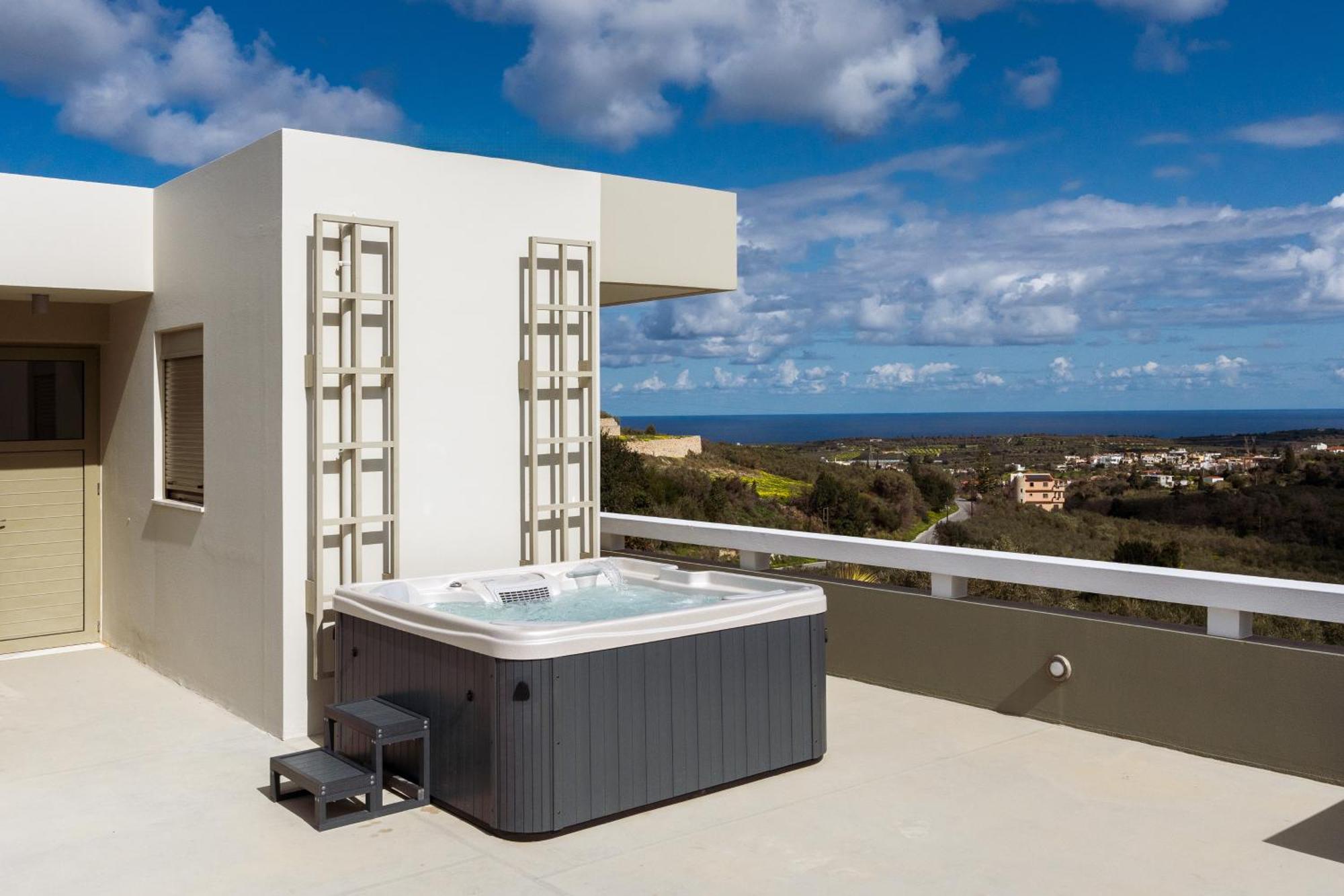 Rizes Villa With Jacuzzi & Heated Pool Agia Triada エクステリア 写真
